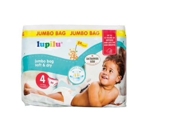Lupilu Soft&Dry 4 dydis (9-14kg) - 84vnt