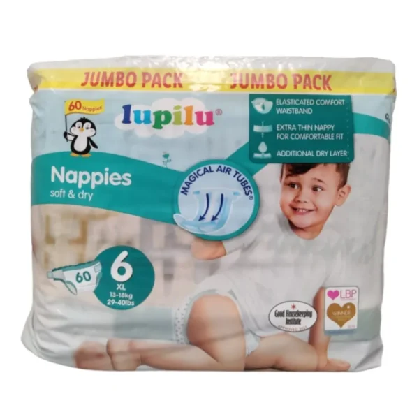 Lupilu Soft&Dry 6 dydis (13-18kg) - 60vnt