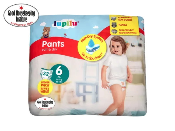 Lupilu Soft&Dry kelnaitės 6 dydis (15+kg) - 32vnt