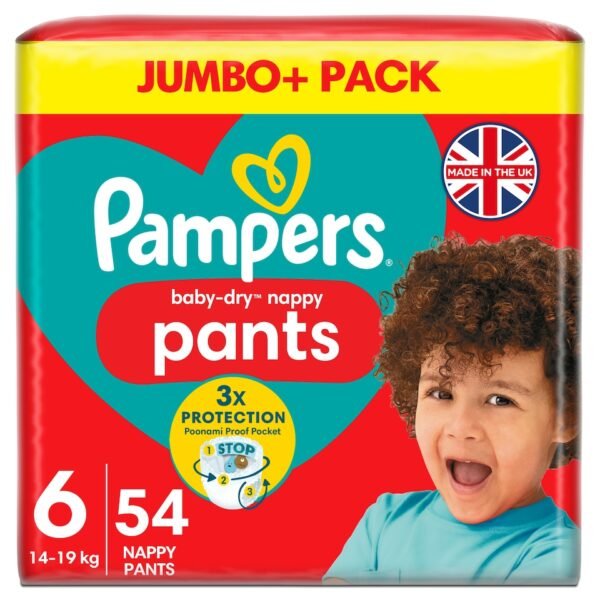 Pampers Baby Dry kelnaitės 6 dydis (14-19kg) - 54vnt