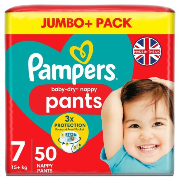 Pampers Baby Dry pants 7 dydis (15+kg) - 50vnt