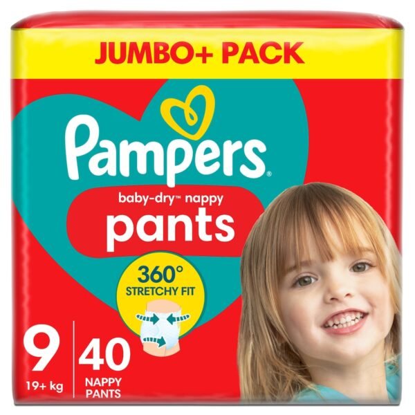 Pampers Baby Dry kelnaitės 9 dydis (19+kg) - 40vnt