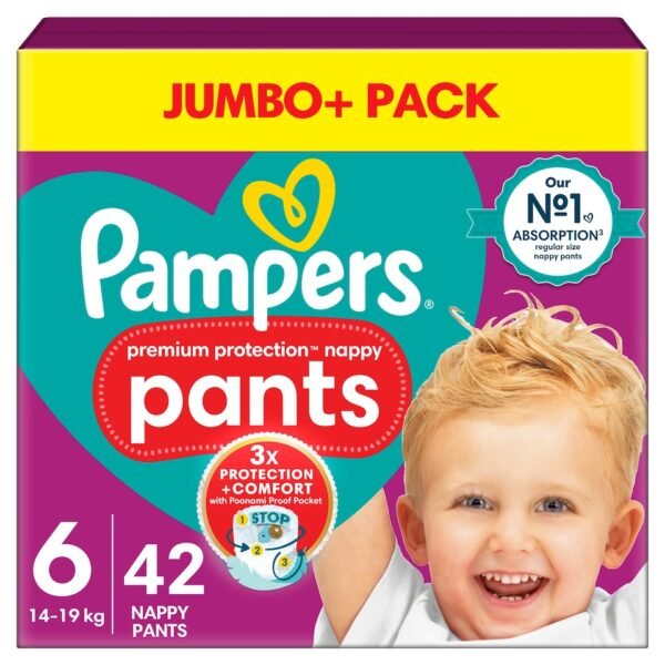 Pampers Premium Protection kelnaitės 6 dydis (14-19kg) - 42vnt